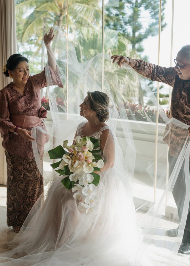 canadian bride during her bali elopement